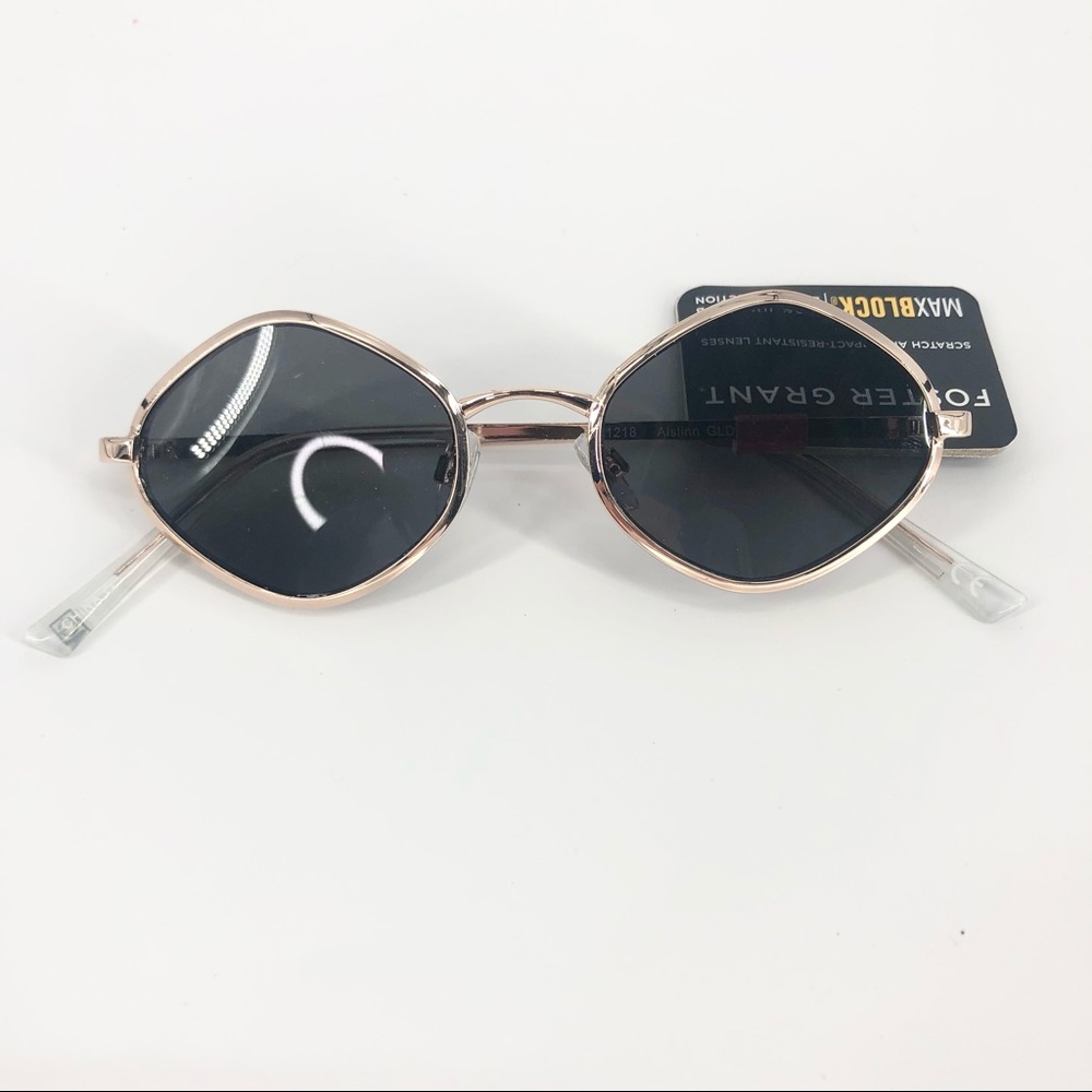 Foster Grant Max Block Geometric Lennon Sunglasses - Picture 5 of 5